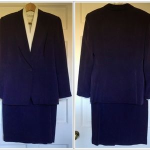Women's Power Suit, Jones New York, Aubergine, Size 10